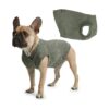 Flexible Olive Cotton Dog Sweatshirt Sweater Vest for Small to X-Large Dogs