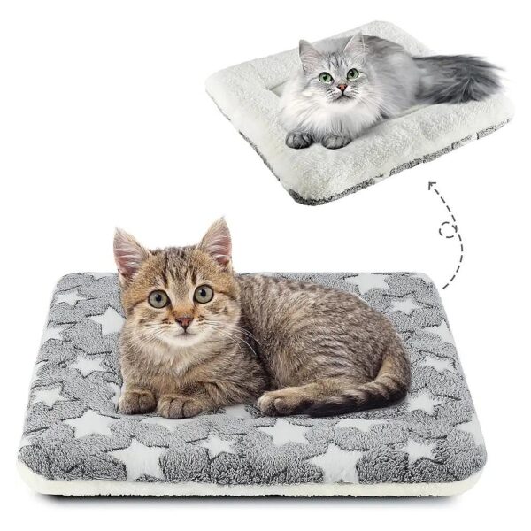 Flexible Pet Bed Crate Mat for Small Breed Dogs and Cats with Machine Washable Material