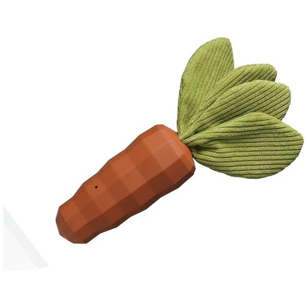 Flexible Rubber Carrot Dog Chew Toys for Small Medium Large Dogs