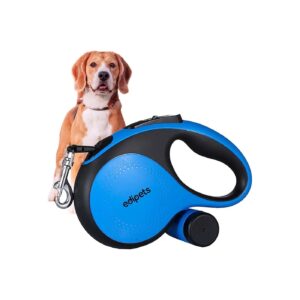 Flexible Tape Retractable Dog Leash for Small Medium Large Dogs Blue 5 Metres