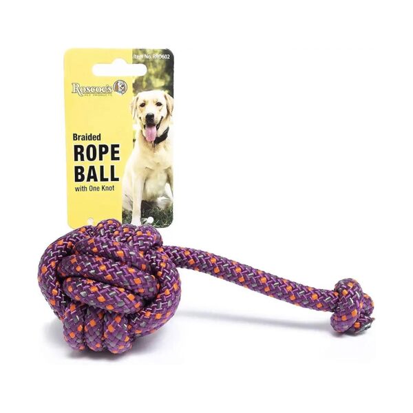 Flexible and Adjustable Braided Rope Ball and Tail Toy for Dogs