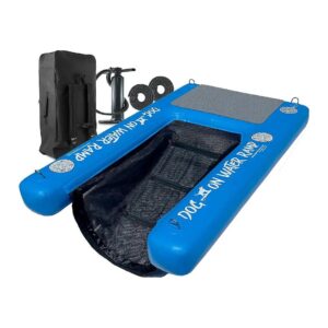 Floatable Dog Ramp for Pools and Boats Includes Pump Backpack Ropes for Easy Transport