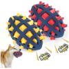 Floatable Spiky Dog Toy with Squeaker for Small to Large Breeds and Beach Play