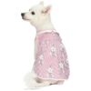 Floral Stripe Sleeveless Dog Dress with Peter Pan Collar for Small to Medium Dogs