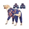 Florally Patterned Dog Jammies for Big Breeds with Calming Anxiety Relief