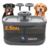 Flowing Water Pet Fountain for Dogs and Cats with 7'' Large Filter and BPA-Free Material