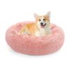 Fluffy Faux Shag Fur Dog Bed for Small to Medium Breeds, Self-Warming and Waterproof