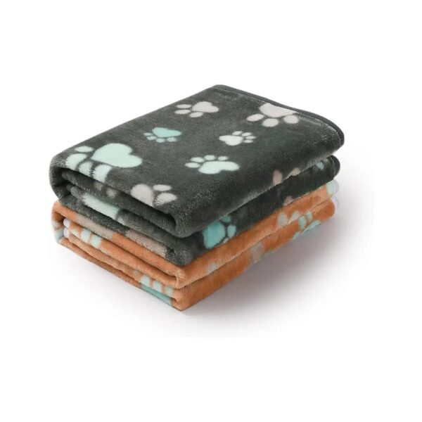 Fluffy Fleece Pet Blankets with Cute Print Design for Small Medium Large Pets