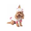 Fluffy Hooded Pet Costume with Pink Tail and Gold Horn for Despicable Me Fans