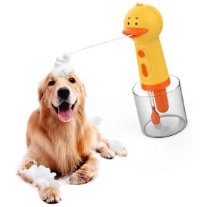 Foam Dog Shower Cleaner with 1200mAh USB Rechargeable Battery Orange