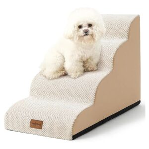 Foam Dog Stairs with 4 Tiers and Soft Foam Cushions for Bed and Furniture