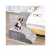 Foam Pet Stairs for High Beds Pet Ladder for Small Pets Older Cats Kitty Bedside Ramp