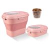 Foldable Airtight Dog Food Storage Container with Lids for 30 Pounds Capacity