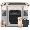 Foldable Pet Playpen for Cats and Small Dogs, Private Exercise Space