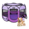 Foldable Pet Playpen for Small Dogs and Cats with Portable Design and Waterproof Pad