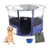 Foldable Pet Playpen with Removable Shade Cover for Water Resistant Travel