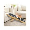 Foldable Pet Ramp for Small Medium Large Dogs Cats 6 Adjustable Heights Bamboo Material