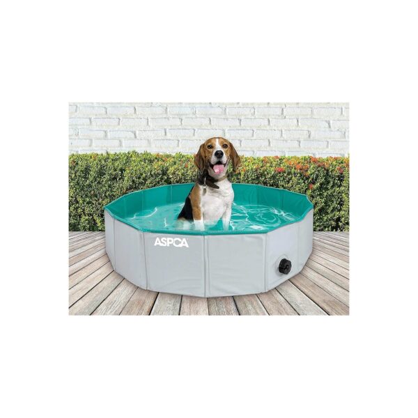 Foldable Round Dog Bath Pool with Anti-Slip Base for Portable Pet Bathing