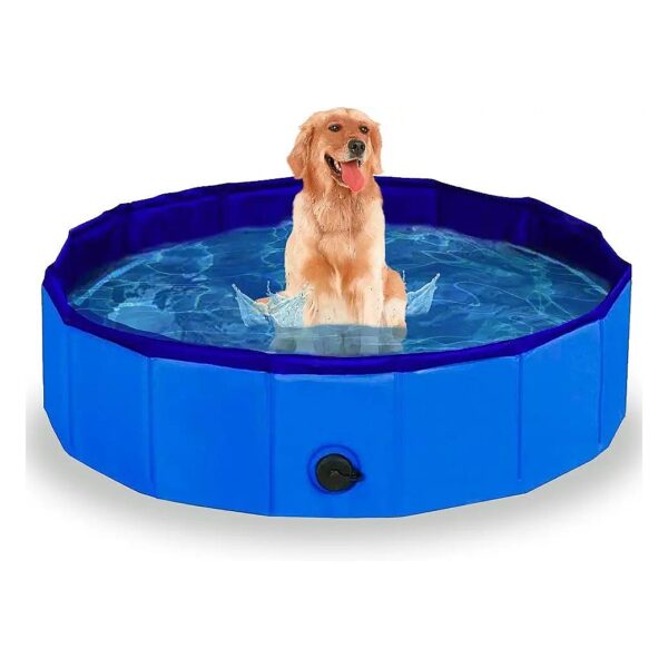 Foldable Round Polyvinyl Chloride Pet Bath Pool for Kids and Dogs