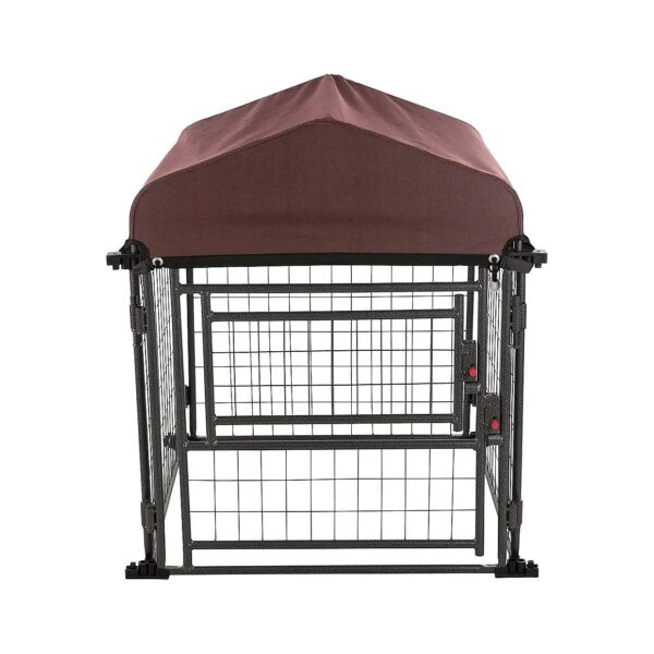 Foldable and Lightweight Dog Kennel with Secure Double-Door Gate