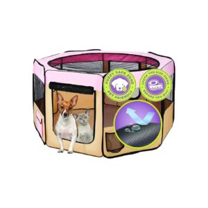 Foldable and Portable Pet Playpen for Dogs and Cats on-the-go