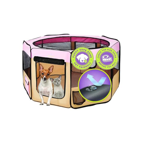 Foldable and Portable Pet Playpen for Dogs and Cats on-the-go