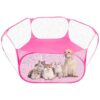 Foldable and Portable Playpen with Ventilation Mesh for Dog and Cat Play