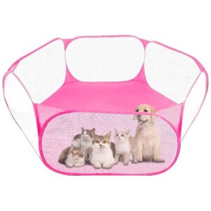 Foldable and Portable Playpen with Ventilation Mesh for Dog and Cat Play