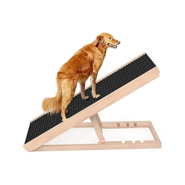 Folding Portable Pet Ramp for Dogs and Cats with Non Slip Surface Adjustable Height