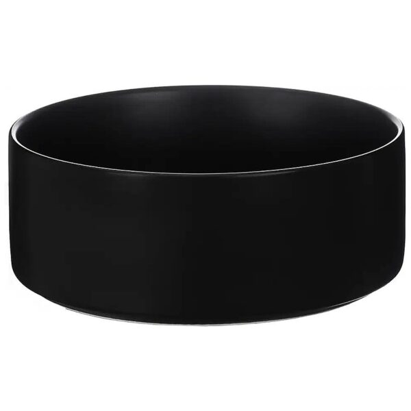 Food Grade Ceramic Dog Bowl 8 '' Black Modern Style