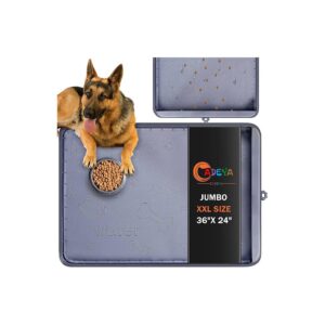 Food Grade Silicone Dog Food Mat for Large and Small Breeds with Anti-Bite Edge