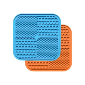 Food-Grade Silicone Slow Feeder Mat for Dogs and Cats - 2-Pack - Large and Small Sizes