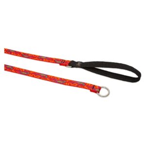 Foot Nylon Leash with Choker Collar for Medium to Large Dogs in Go Go Gecko Pattern