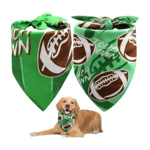 Football Party Costumes for Dogs and Cats with Adjustable Reversible Triangle Pet Bandana