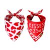 For Small Dogs Valentines Day Dog Bandanas Adjustable Triangle Scarves 2 Pack