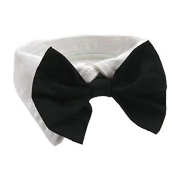 Formal Pet Costume Collar Stripe Adjustable Neck Girth Dog Bow Tie Accessory