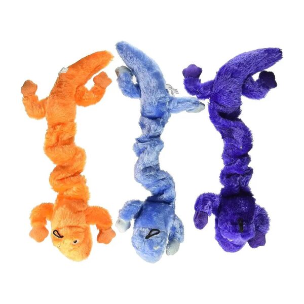 Four Color Bungee Gecko Dog Toys Set