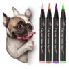 Four Color Dog Nail Polish Pen for Temporary, Easy Nail Polish Designs