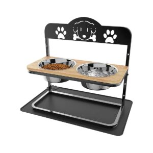 Four Height Adjustable Dog Bowls for Growing Pets