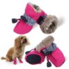 Four-Pair Pack of Dog Boots for Small Medium Dogs Puppy Care