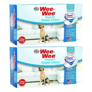 Four Paws Super Absorbent Cotton Dog Diaper Liners 75 inch x 25 inch x 5 inch 10 Pack