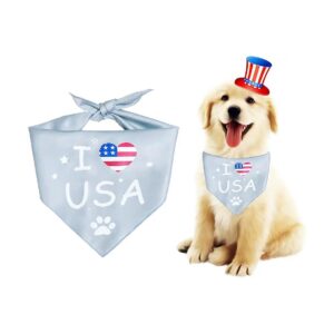 Fourth of July Dog Bandanas for Large Dogs Patriotic American Style