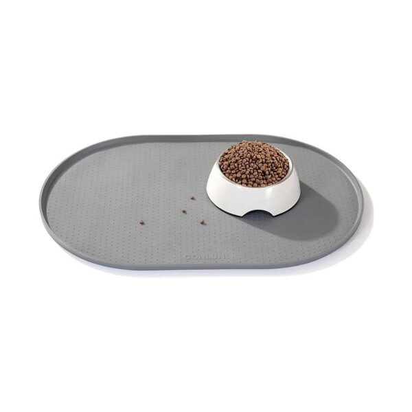 Free Cat and Dog Food Mat with 1/2 Inch Raised Edges and Silicone Material