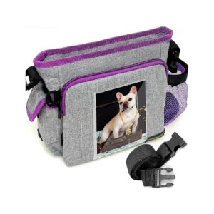 Free Dog Training Treat Pouch with Photo Pocket and Water Bottle Holder for Multi-Dogs