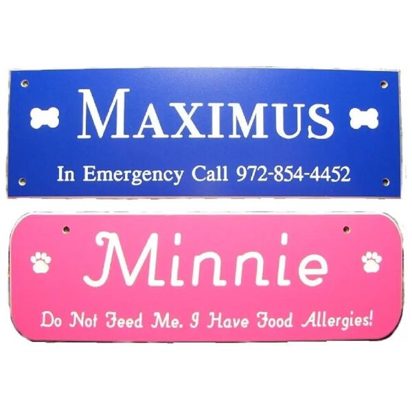 Free Engraving and Online Personalization for Dog Crate Tag