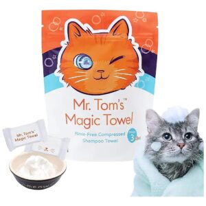 Free, Formaldehyde-Free, Phthalate-Free Cat Shampoo Wipes for Pet Health