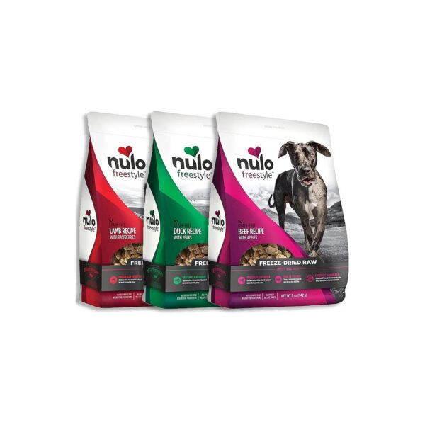 Free Freeze-Dried Raw Dog Food Variety Pack with Apple, Lamb, and Duck Flavors