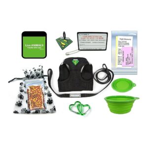 Free Large-In-Cabin Pet Airline Travel Kits for Dogs with TSA Fast Pass Harness and Leash