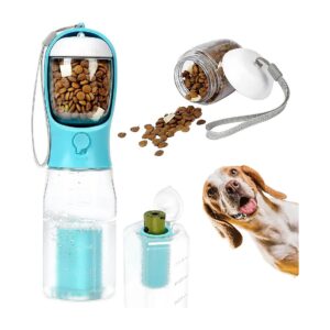 Free Portable Dog Water Bottle with Food and Snack Container for Traveling and Hiking