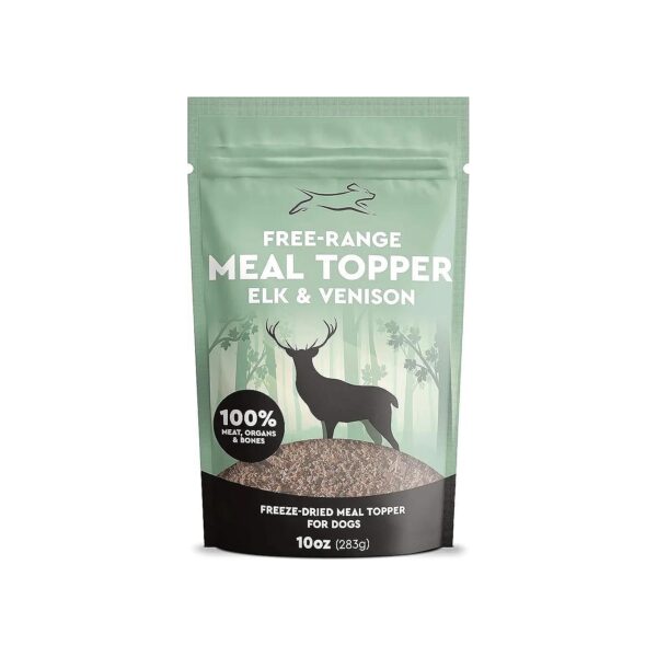 Free Range Dog Food Toppers with Elk and Venison for Whole Food Nutrition